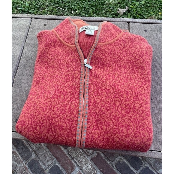 Vintage Neve Designs Zip Cardigan Sweater‎ Sz M Wool Blend Paisley Floral Design - Picture 4 of 14